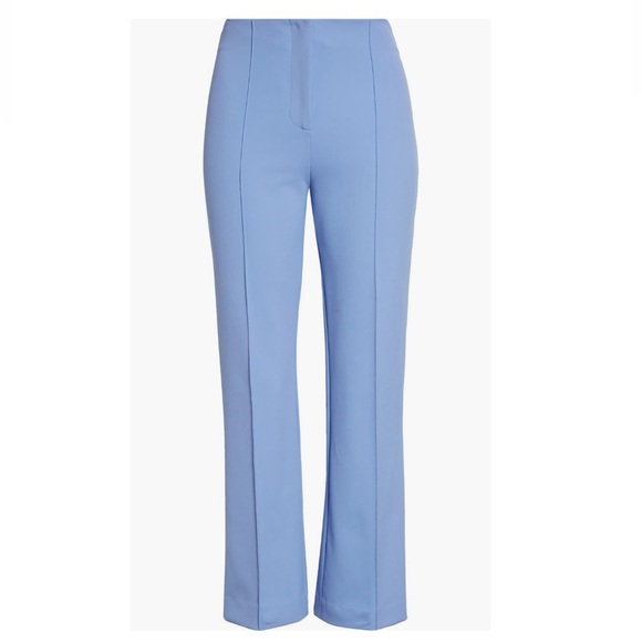 Veronica Beard Jaya Crop Pleated Stretch Pant Slack Hydrangea Blue Size 4 - Picture 1 of 8